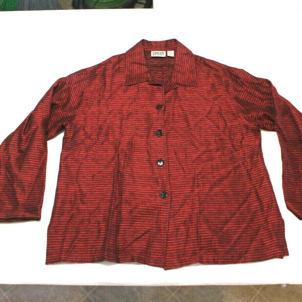 Chico's Design Women’s blouse Size 1 Long Sleeve